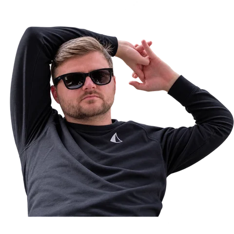 Igal wearing sunglasses.